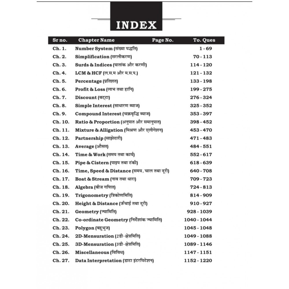 SSC Maths Chapter Wise 8000 TCS MCQ Bilingual By Gagan